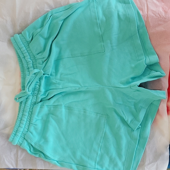 NWT Zenana mint colored super soft shorts WITH pockets and drawstring size S - Picture 1 of 4